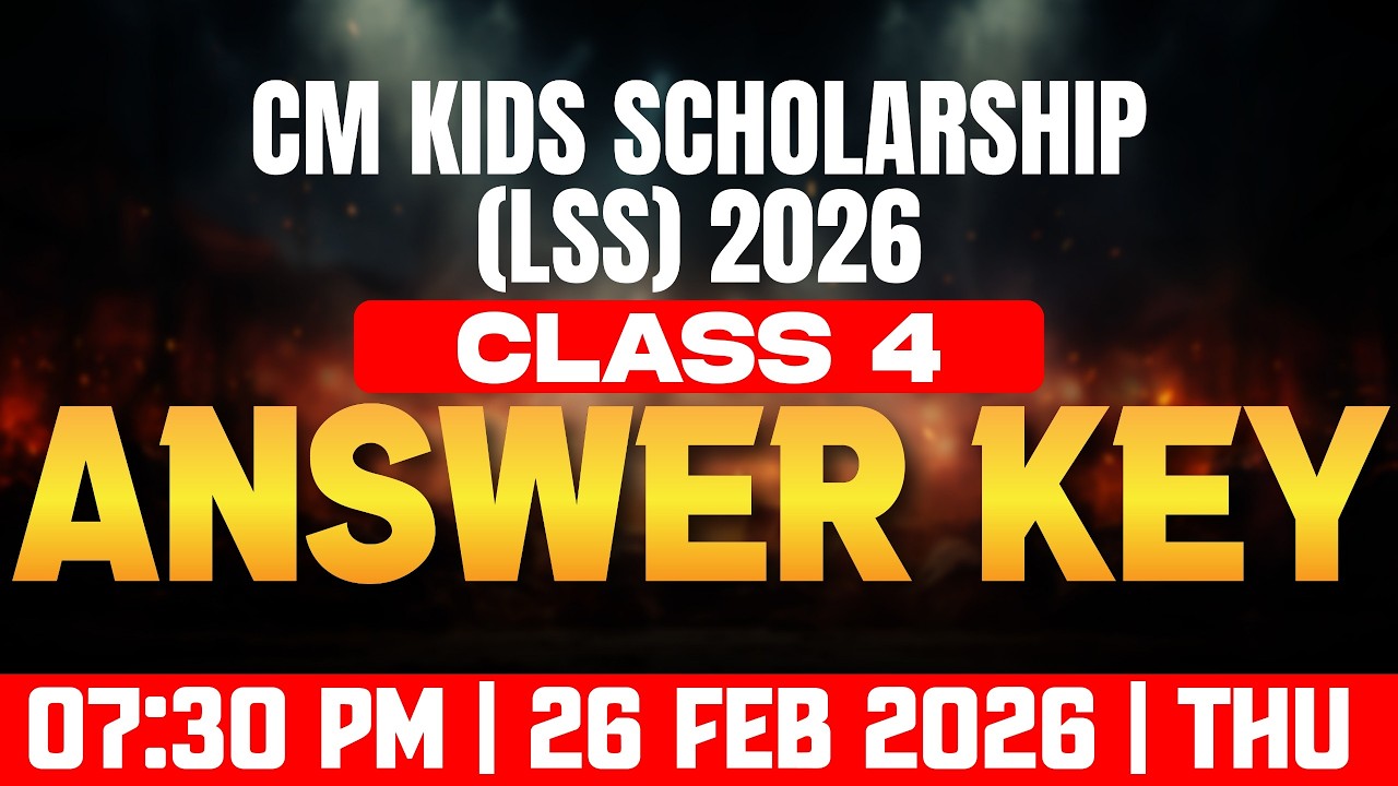 Class 4 CM KIDS SCHOLARSHIP (LSS) | ANSWER KEY | Exam Winner