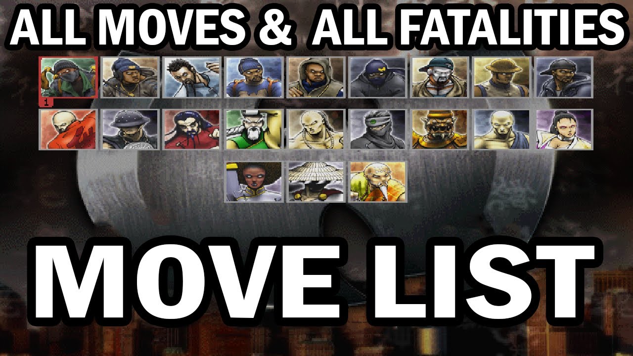 Wu Tang: Shaolin Style (PS1) Move List [Movimentos/Combos]
