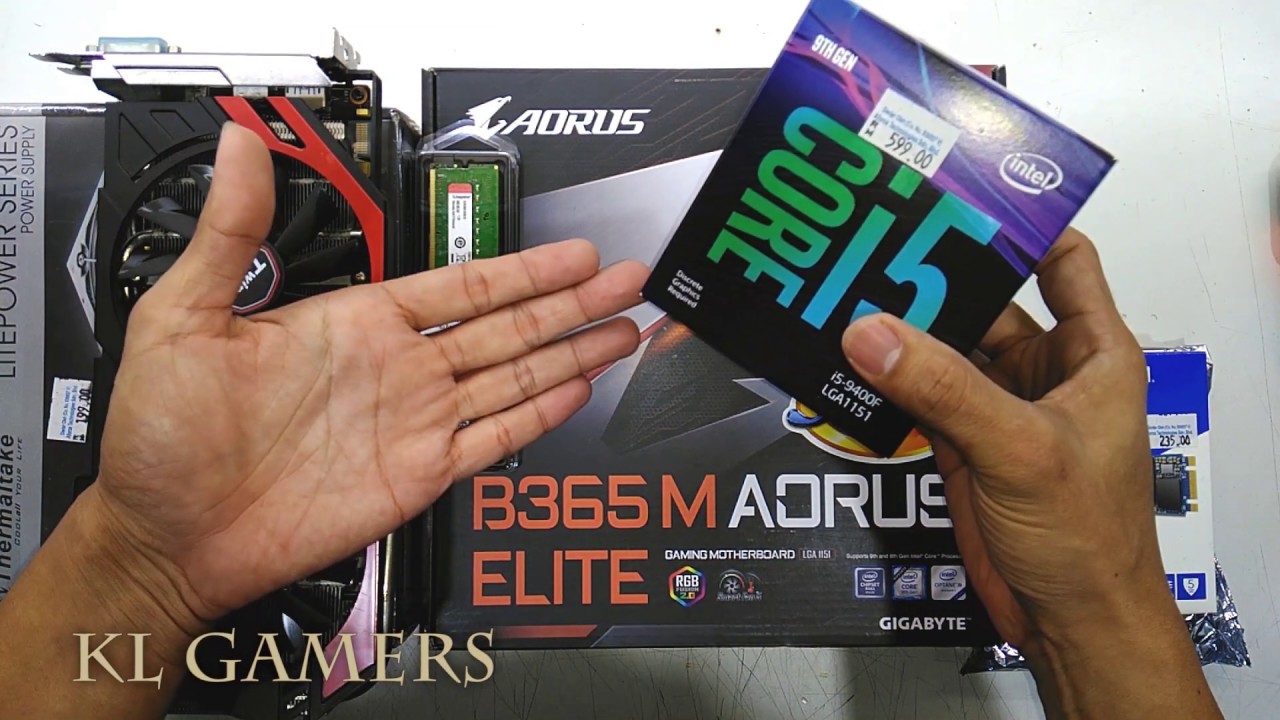 intel Core i5 9400F GIGABYTE B365M AORUS ELITE 16GB DDR4 WD Blue NVMe SSD GT770 Cooler Master Gaming