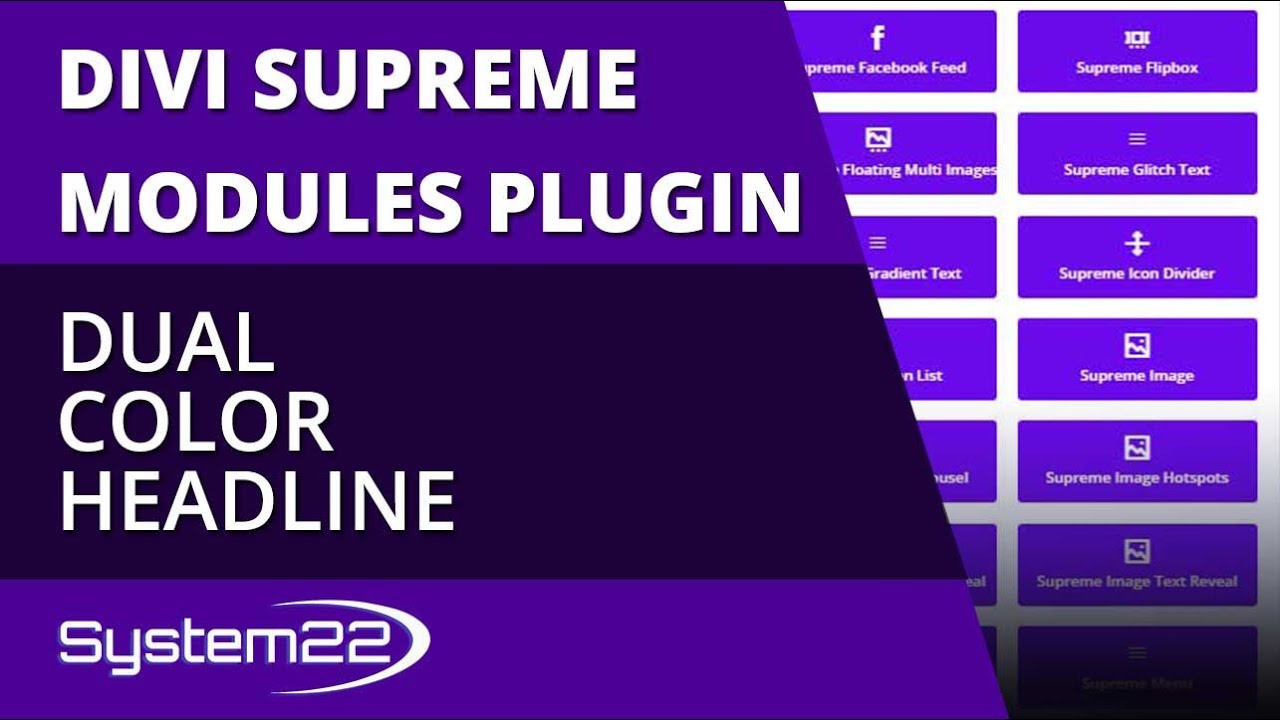 Divi Supreme Modules Dual Color Headline 👍