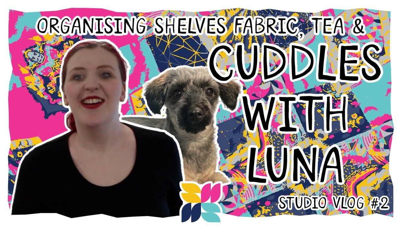 Studio Vlog #2: Fabric Organisation, Cosy Studio Setup & Cuddles with Luna | So Northern Quilting