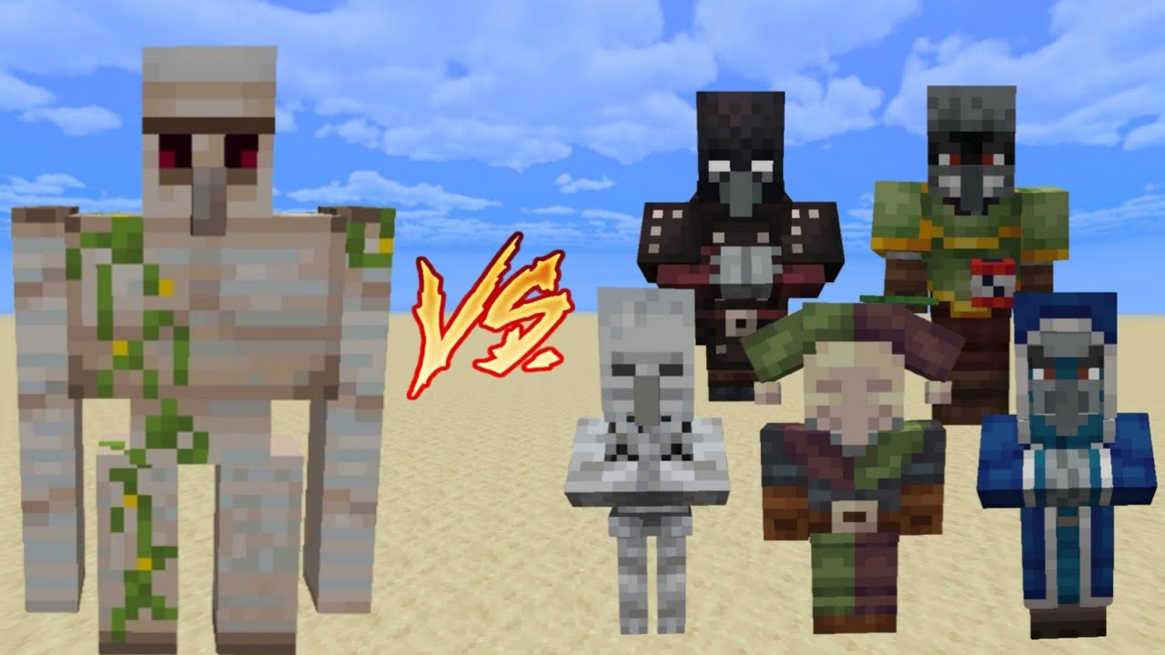 Iron Golem vs Savage & Ravage Minecraft Mob Battle 1.19.2 - Iron Golem