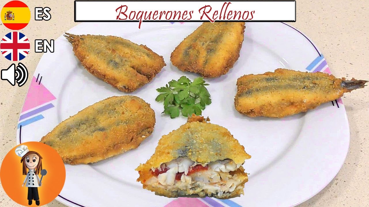 Boquerones Rellenos de Pimientos y Langostinos | Receta de Cocina en Familia