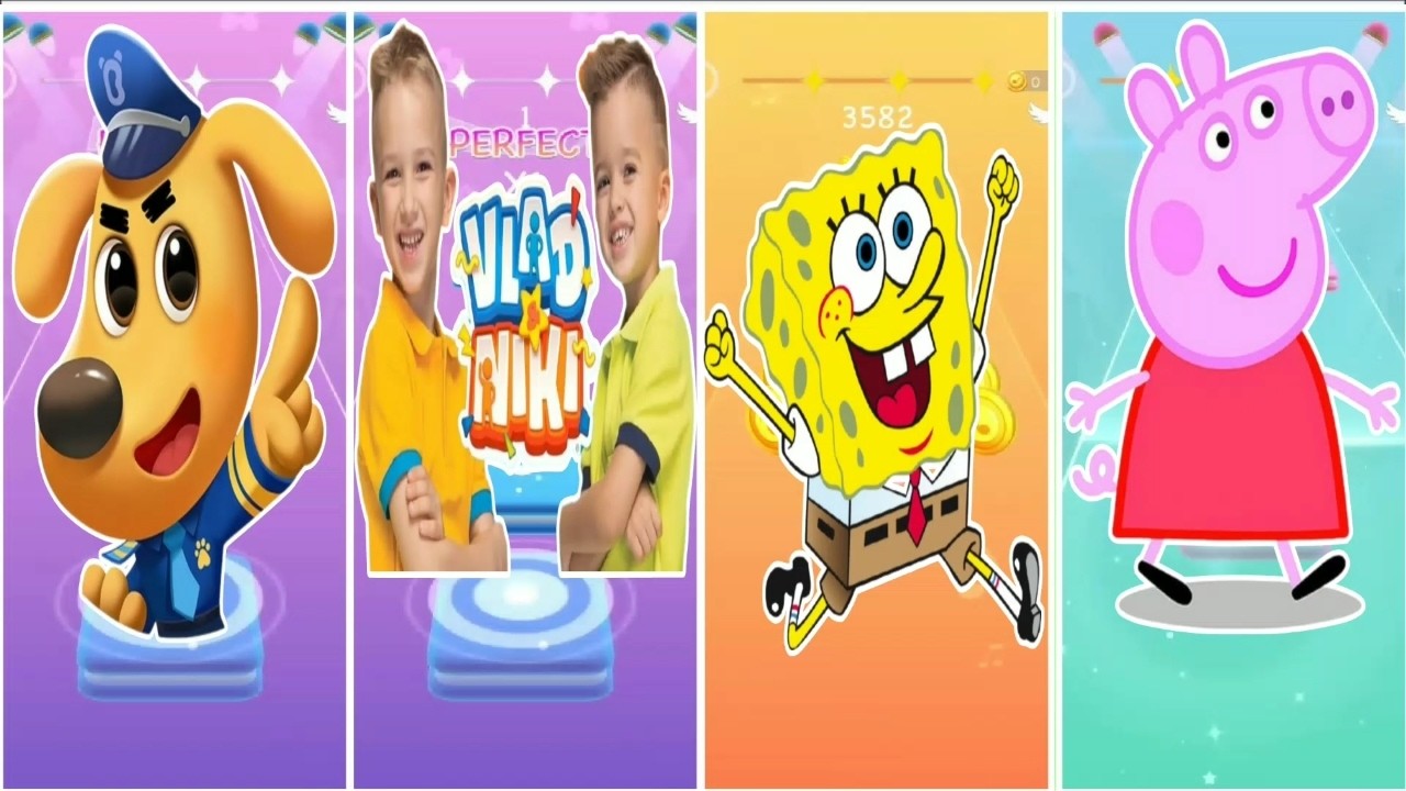 Sherif labrador vs Vlad and Niki vs Spongebob vs Peppa pig