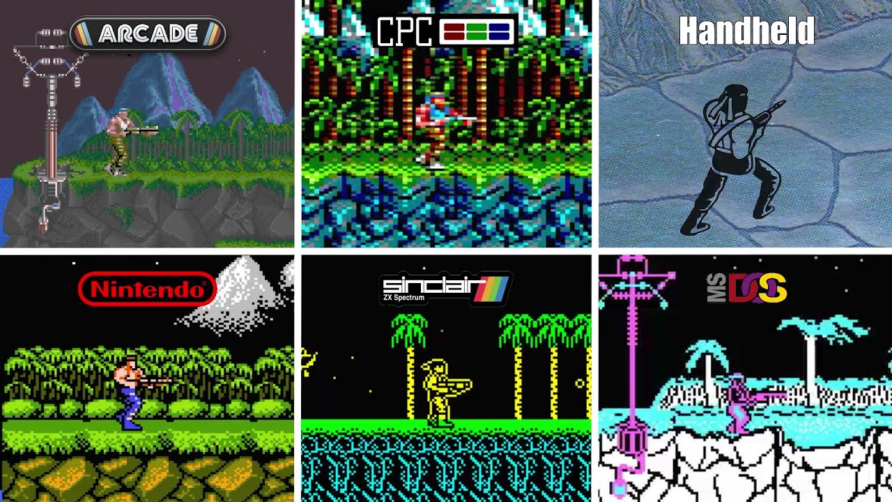Contra [1987] Arcade vs NES vs C64 vs MSX vs DOS vs ZX Spectrum and more (Version Comparison)