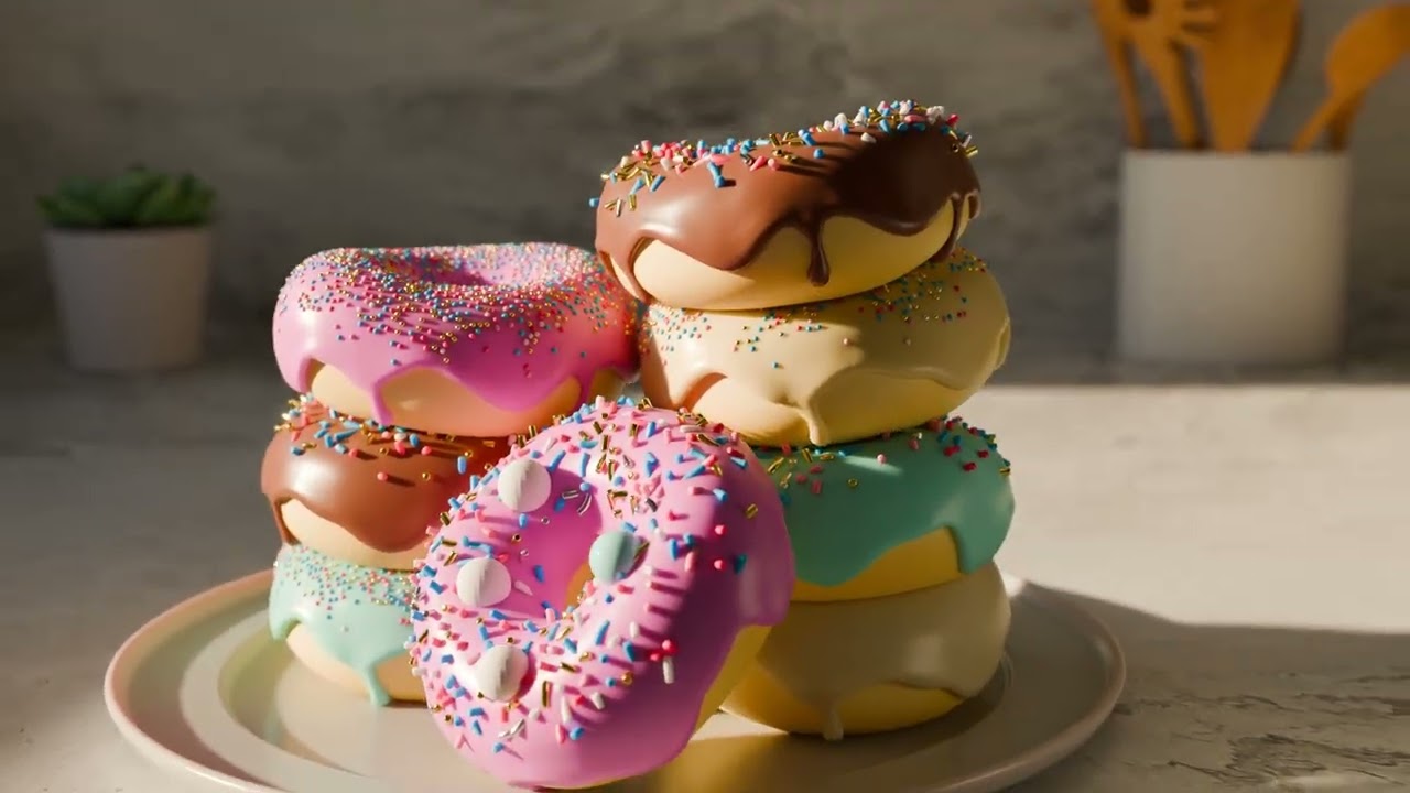 Completed blender guru's donot tutorial 😉
