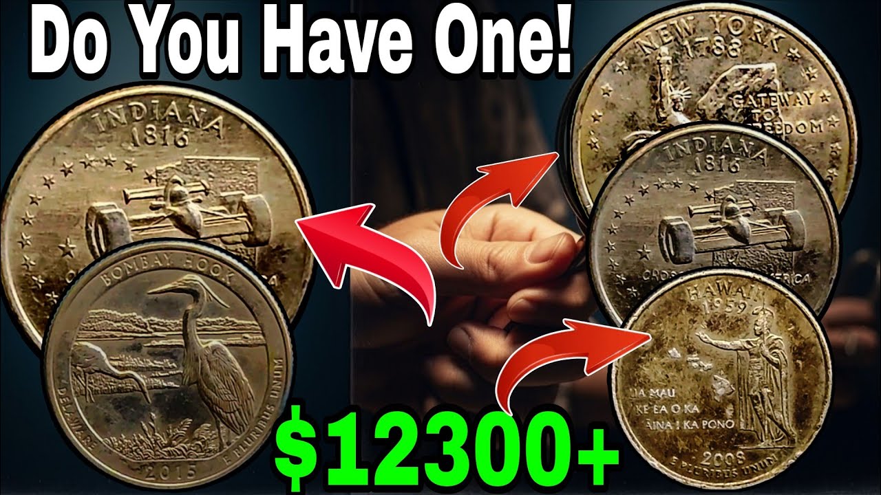 Top 7 Ultra Rare in circulation USA Commemorative Silver State Quarters Worth Over $100,000 !