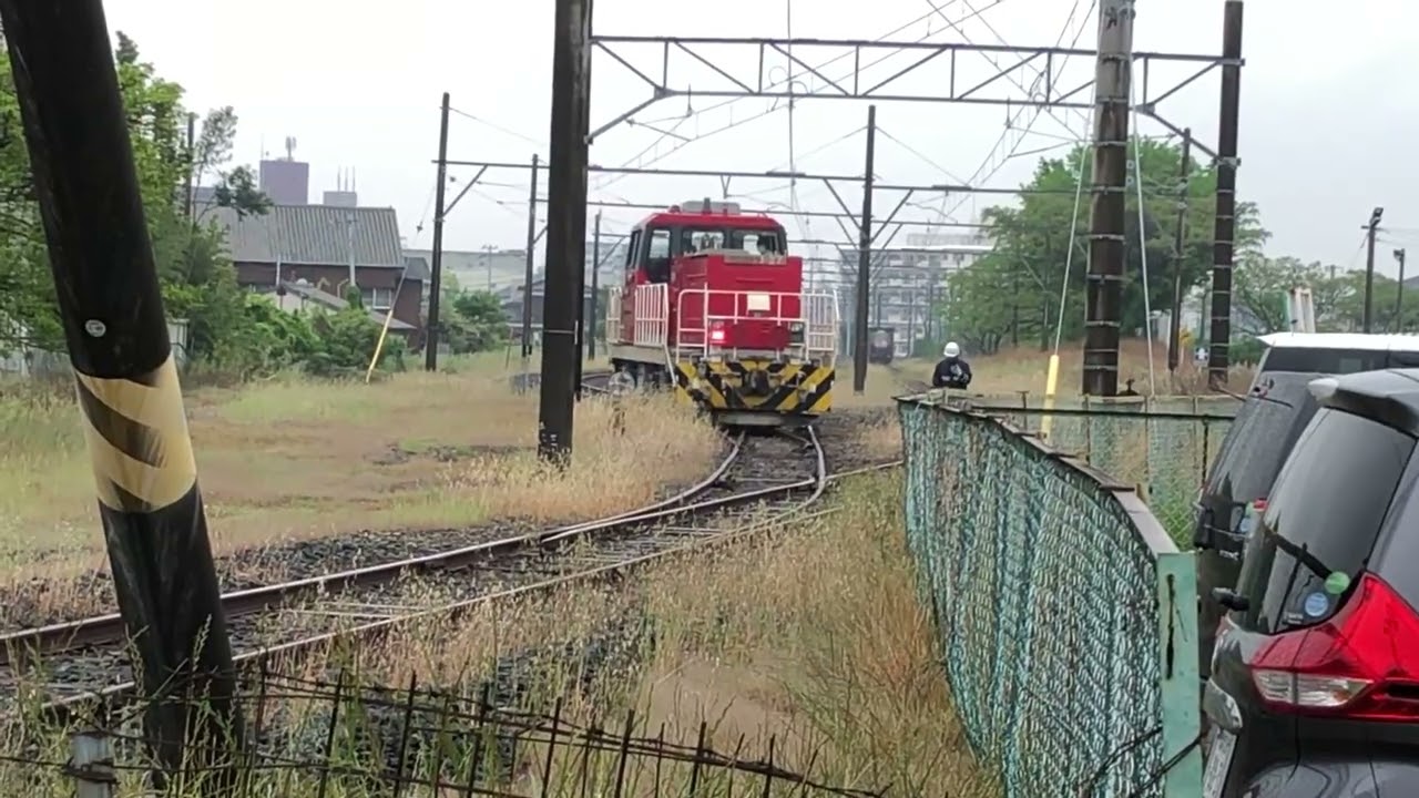 JR貨物HD300　大牟田駅から原料満載タンクを牽引し仮屋川操車場で機回し
