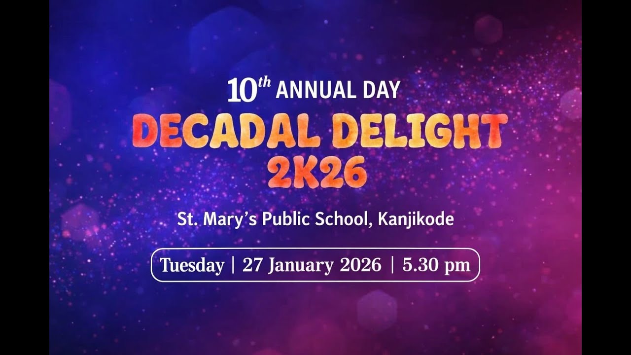 10th Annual day celebration | St.Mary's Public School | 27/01/26
