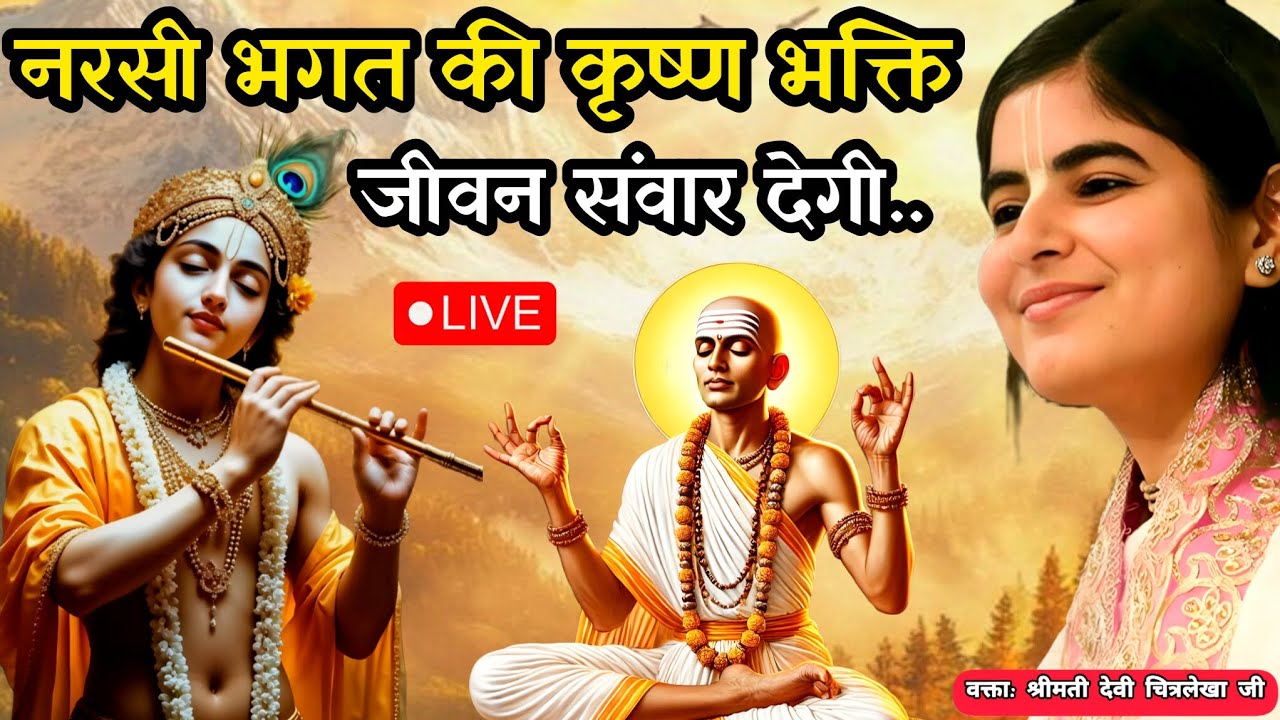 नरसी भगत की कृष्ण भक्ति जीवन संवार देगी....| Devi chitralekha ji