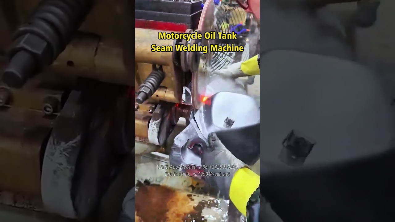 This is a motorcycle fuel tank seam welder. Motorcycle Oil Tank Seam Welding Machine, Seam Welder