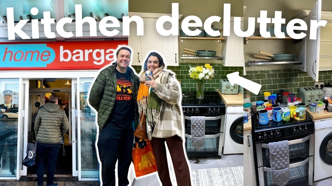 KITCHEN DECLUTTER & ORGANISATION | Home Bargains & The Range Haul! 🏡🛍️