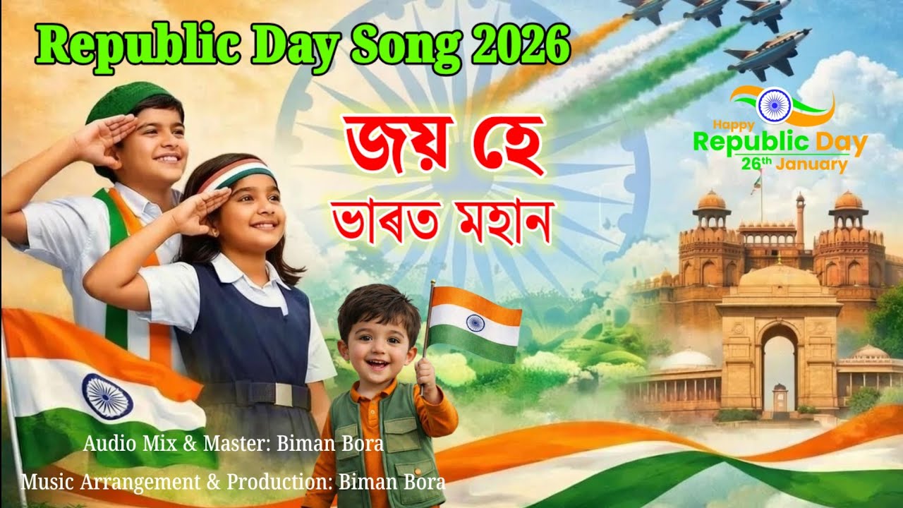 জয় হে ভাৰত মহান। Assamese Republic Day Song. New Assamese Dong 2026.