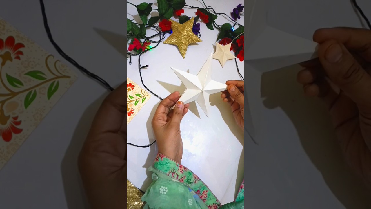 3D Star❤️⭐||Ramadan decoration ideas 2024💡||Ramadan Preparation 2024 #ytshorts