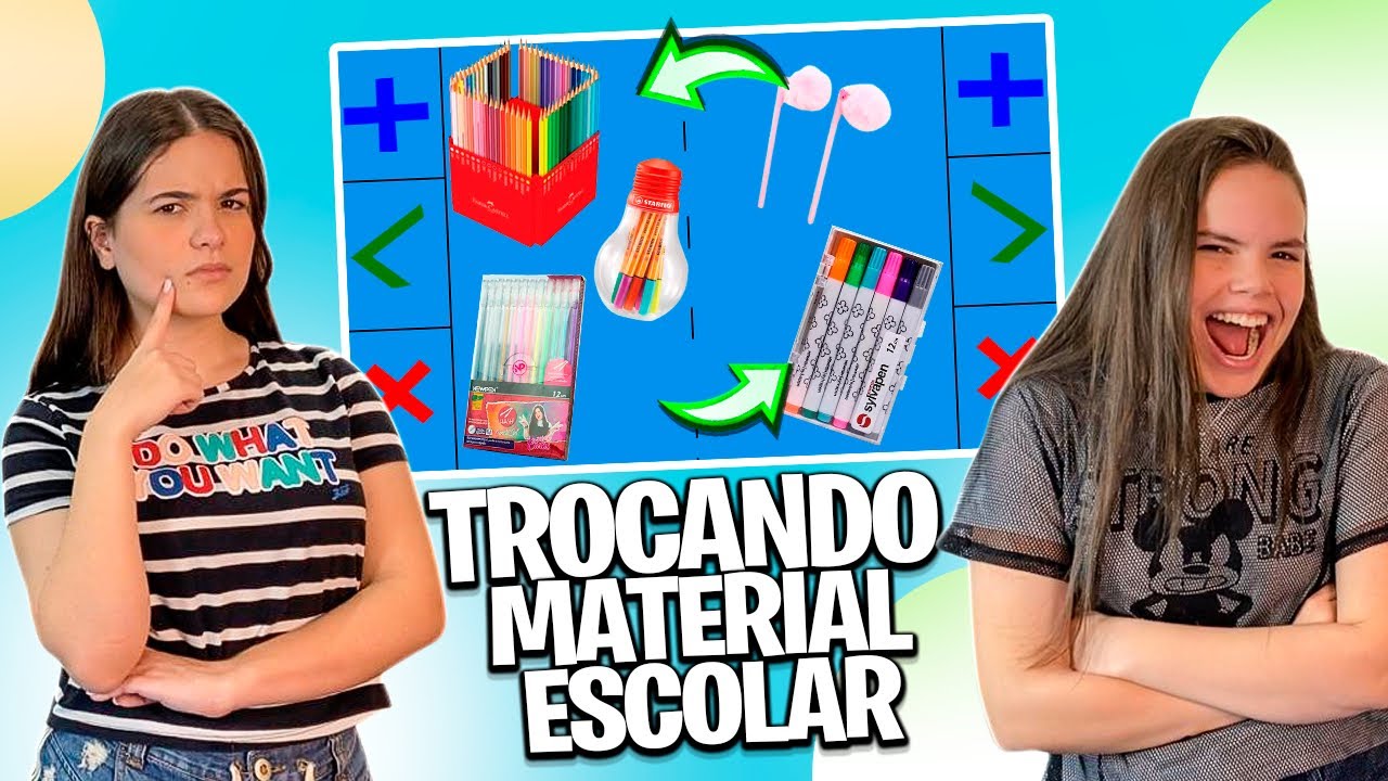 TROCANDO MATERIAL ESCOLAR * CAROL VS MANUZINHA