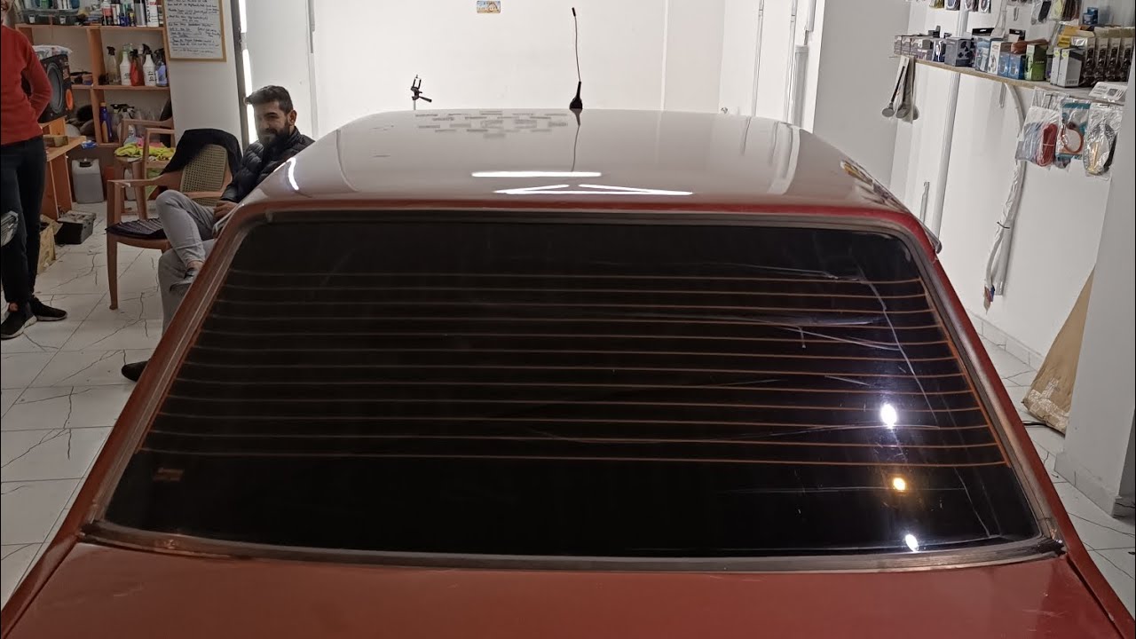 Tofaş arka cam söküp film çektik. cam fitili nasıl sökülür ve cam filmi nasıl çekilir