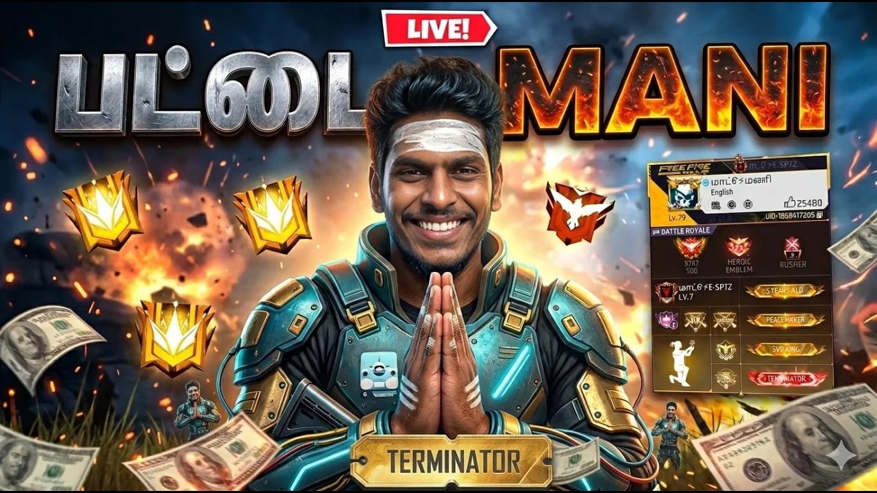 தமிழ் - 🔥 Road to  GRANDMASTER RANK PUSH {DAY - 60}🔥||Garena-FreeFire Max Live #mattumanii