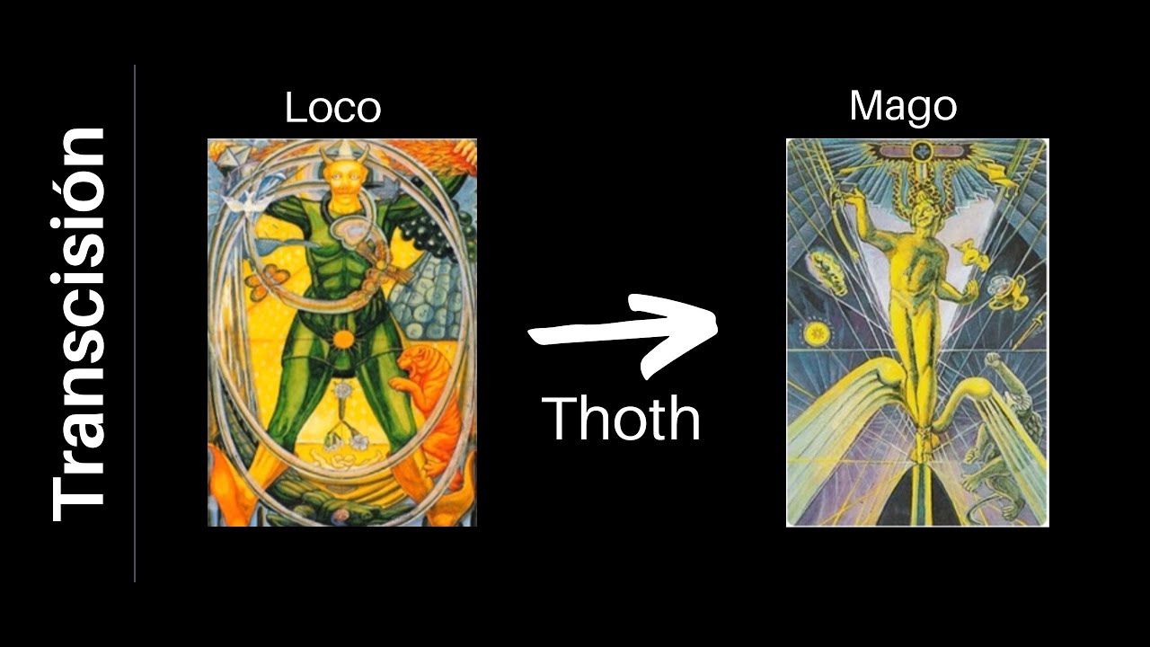 Transición El Loco a El Mago Tarot Thoth Crowley en español 2020