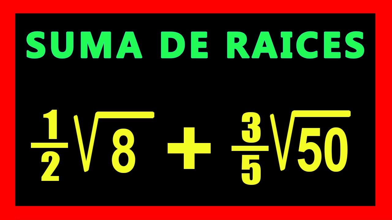 ✅👉 Suma de Raices con Fracciones ✅ Suma de Radicales con fracciones
