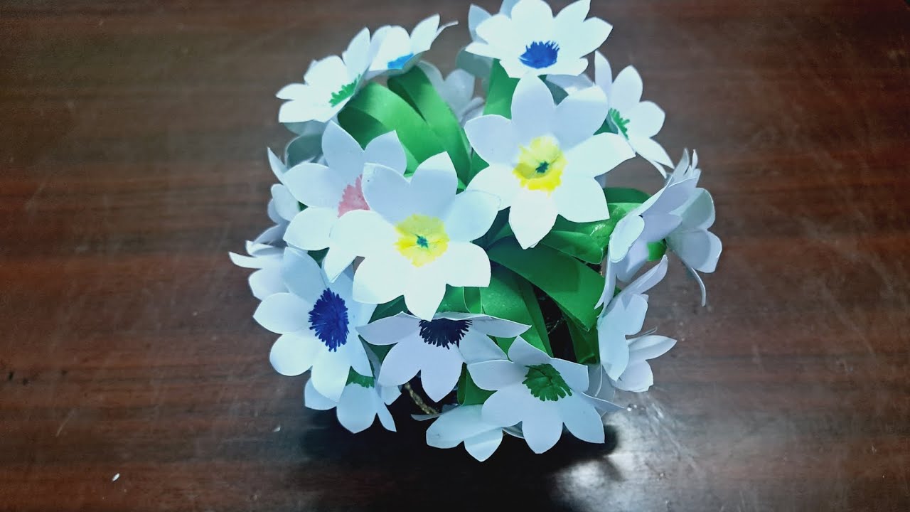 How to make flower pot | craftideas | flowerdesign | papercraft | viral video 