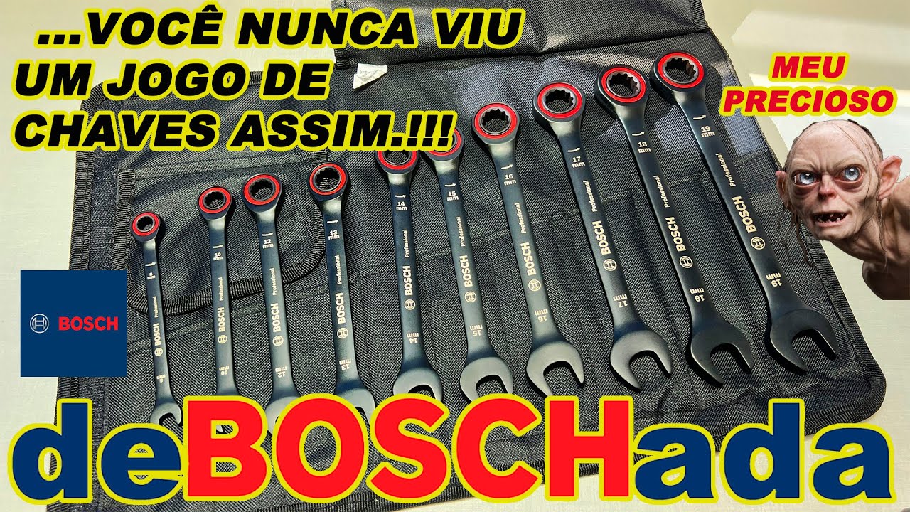 JOGO DE CHAVES COMBINADAS COM ESTA TECNOLOGIA BOSCH VOC&Ecirc; NUNCA VIU ! #bosch #ferramentas