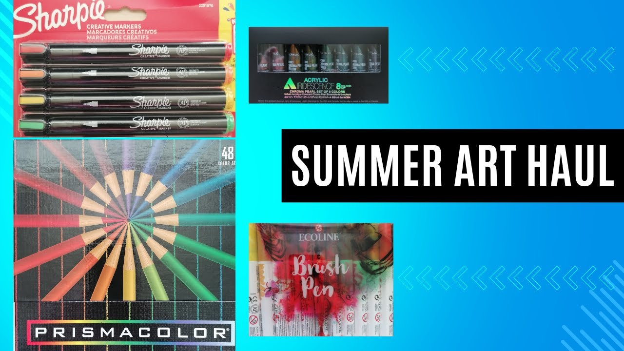 SUMMER ART HAUL 2024 - New Colouring Supplies and Colouring Books | ADULT COLOURING #arthaul