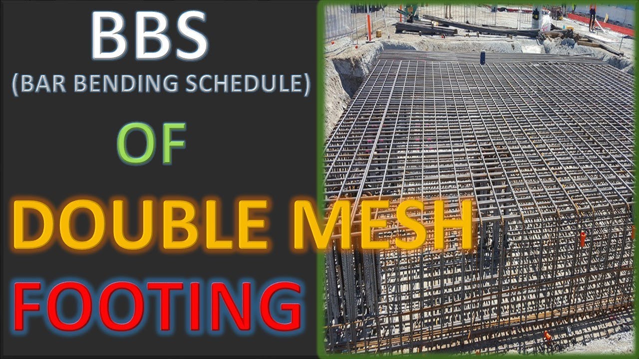 BBS OF DOUBLE MESH FOOTING BY CIVIL GURUJI