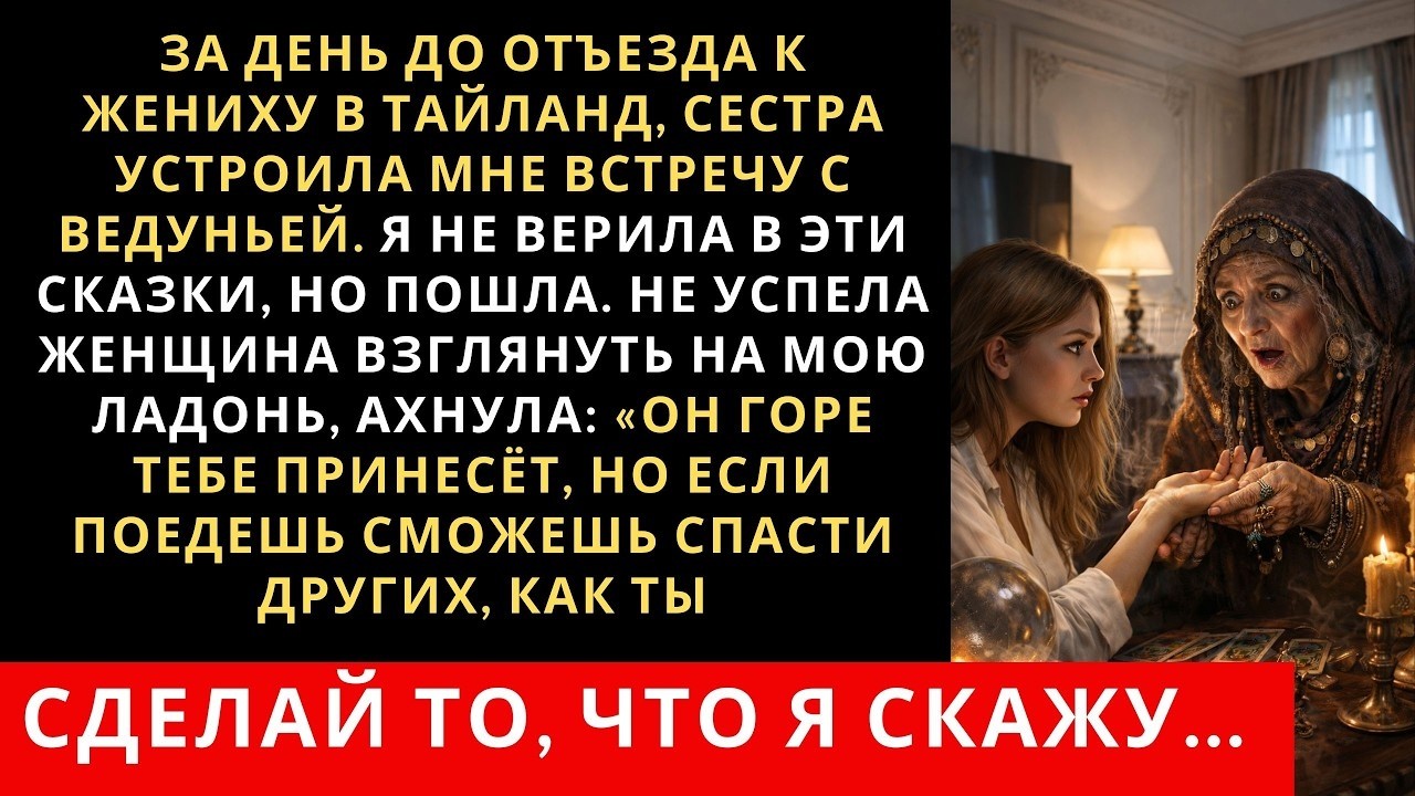 За день до отъезда к жениху в Тайланд, сестра устроила мне встречу с ведуньей. Я лишь посмеялась...