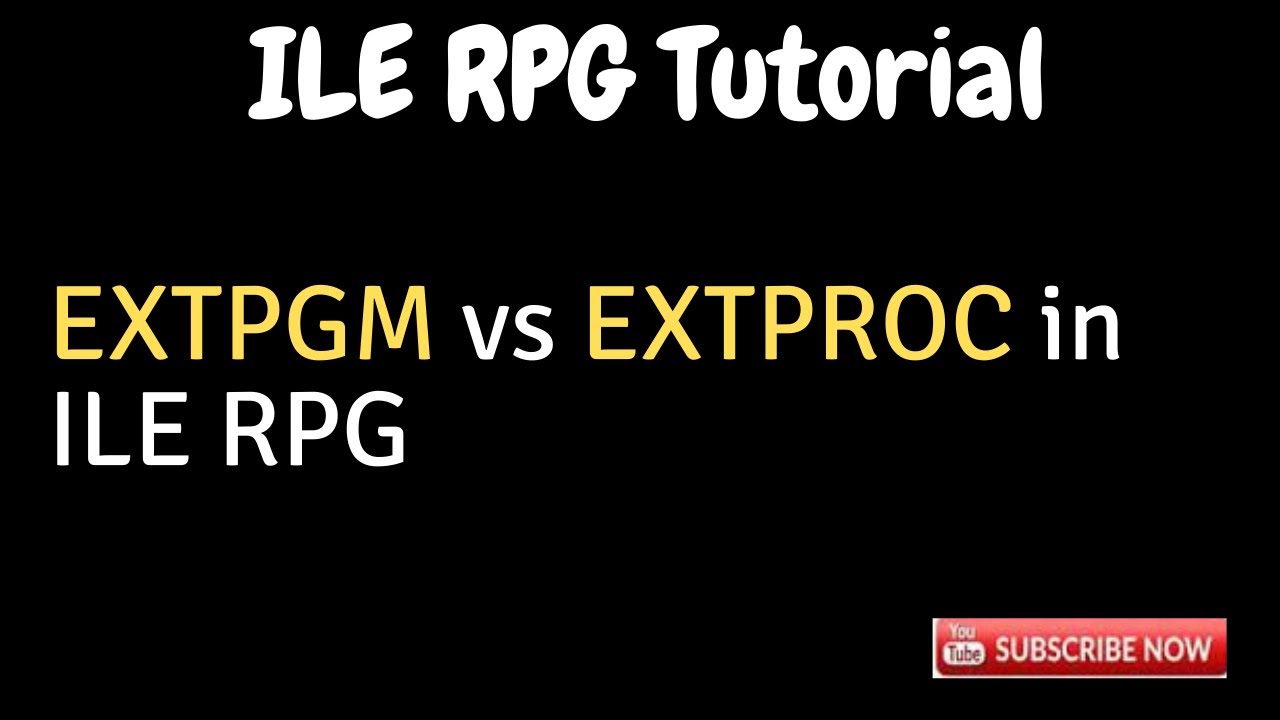 IBM i, AS400 Tutorial -EXTPGM vs EXTPROC in ILE RPG-Calling programs and procedures in ILE RPG