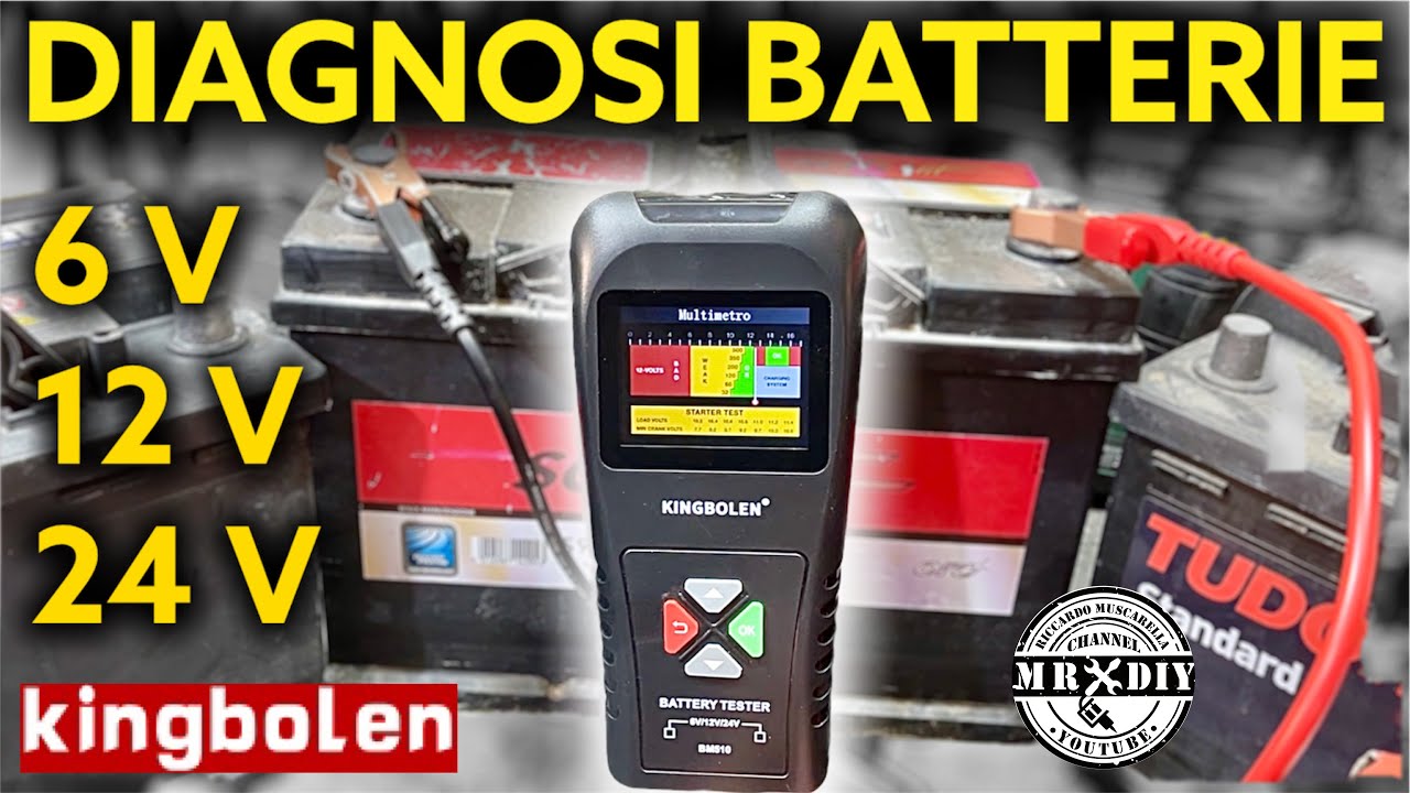 Tester batteria. KingBolen BM510. Diagnosi batteria auto e moto. Analizzatore salute batteria