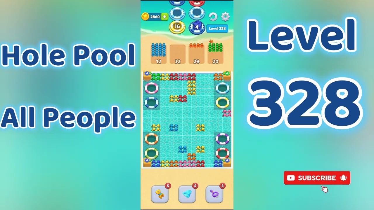 Hole Pool All People Level 328 🕳️🎯 | Easy Start Gameplay & Satisfying Puzzle | Go Answer