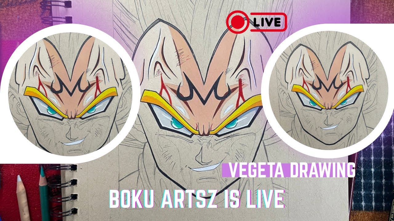 Only Real Saiyans Will Watch This VEGETA Drawing LIVE 💀🔥