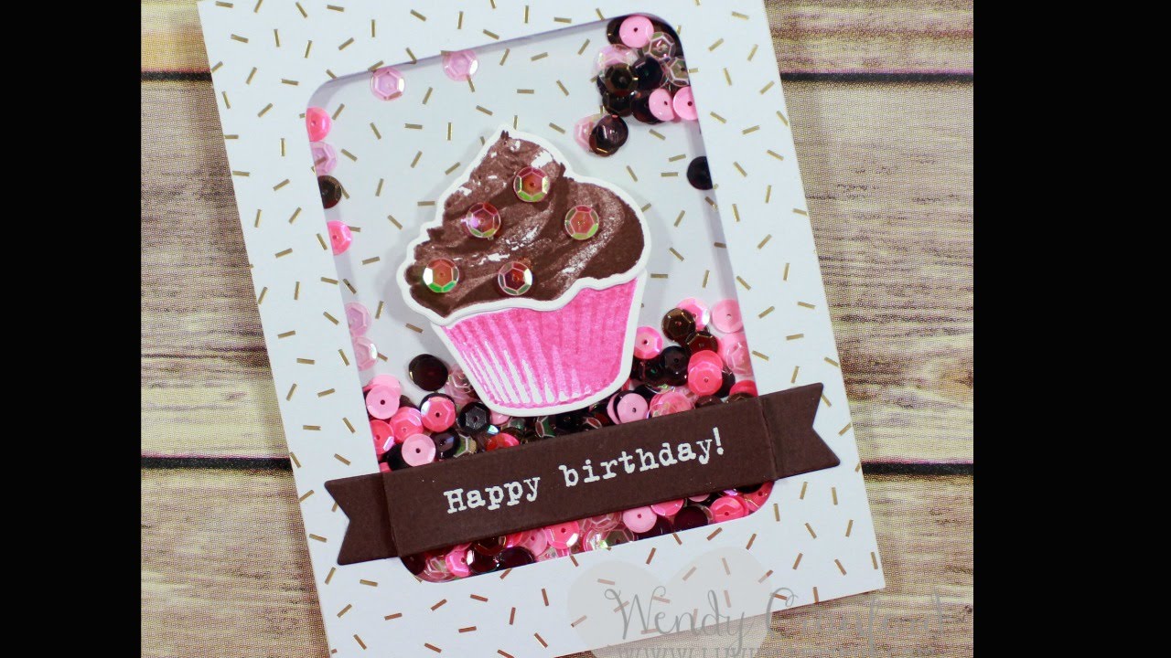 Sweet Cupcake Shaker Card
