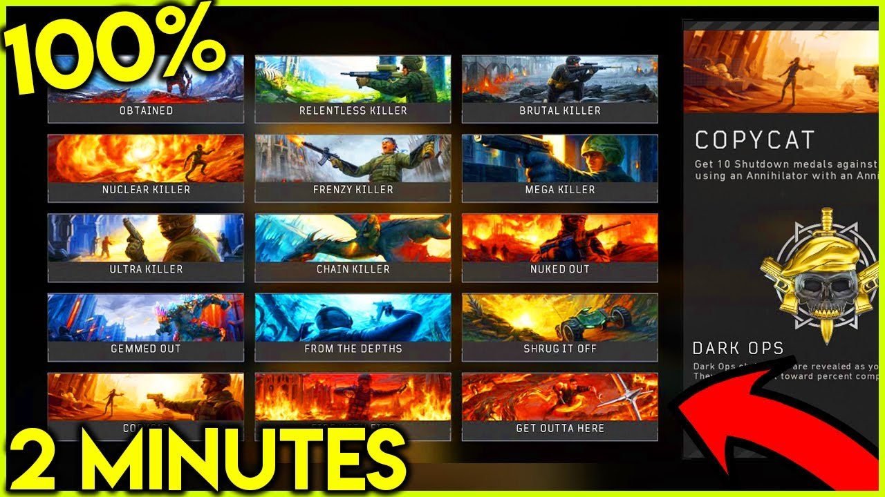 ALL MULTIPLAYER DARK OPS IN UNDER 2 MINUTES (Tutorial/Walkthrough of Black Ops 4 MP Challenges)