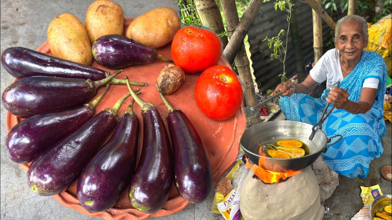 বেগুনের রাজকন্যা। ইসকনের বিখ্যাত এই নিরামিষ রান্না ঠাকুমা আজকে বাড়িতে বানালো। Beguner Rajkonya |