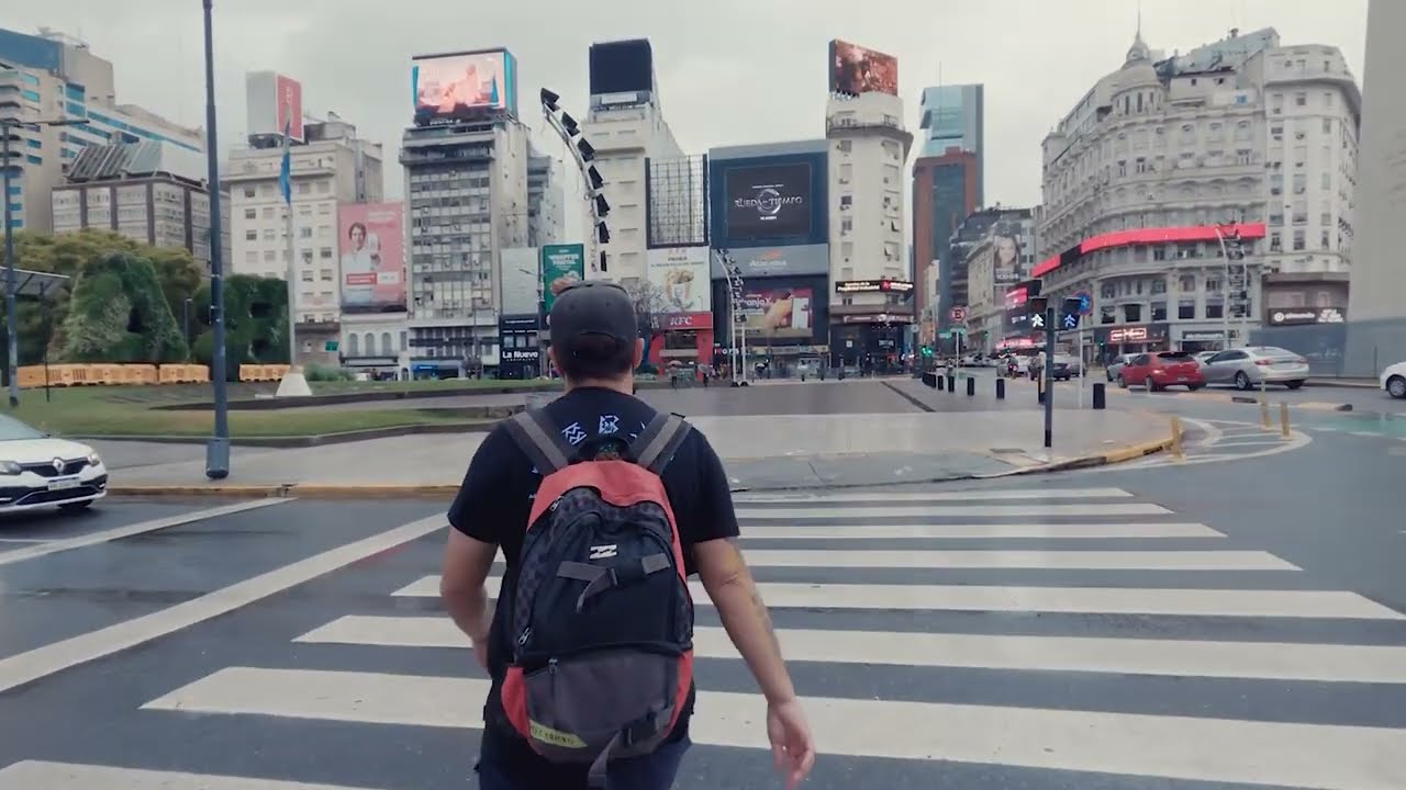 Buenos Aires - Corrientes Avenue to Lavalle Park | Virtual Tour [4K]