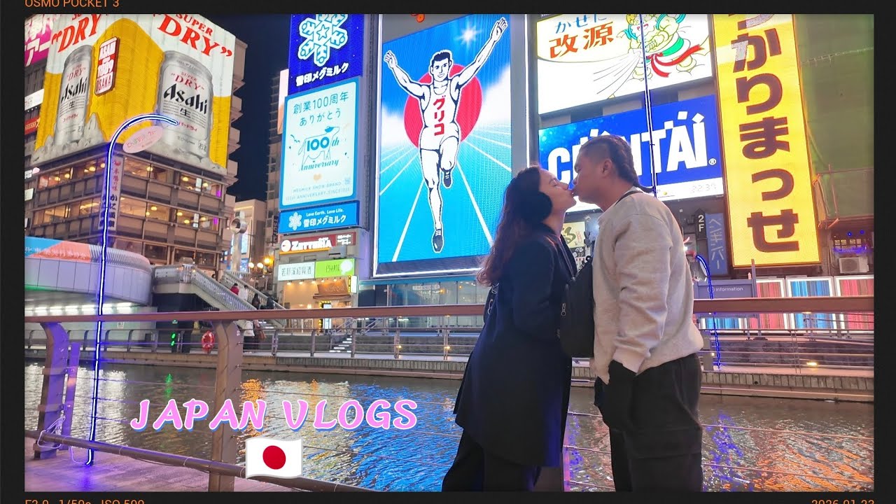 JEFF & GELLIN - JAPAN 2026  (DAY 1) - (AIRPORT, IL CUORE HOTEL NAMBA, DOTONBORI)