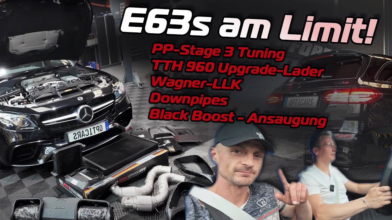 OPTICARS | E63s AMG AM LIMIT | STAGE 3+ TTH Upgrade-Lader + Wagner Performance Kühler + Downpipes!