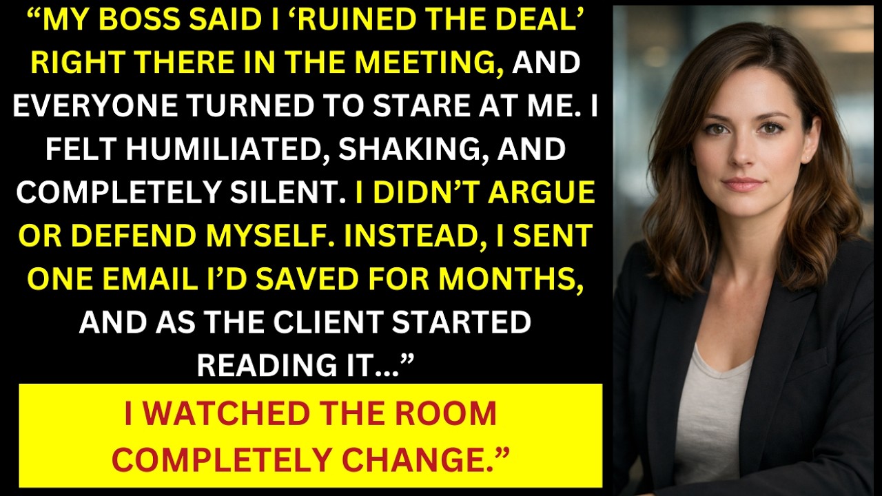 “My Boss Tried to Blame Me for a Failed Contract—Until My Email Trail Changed Everything...