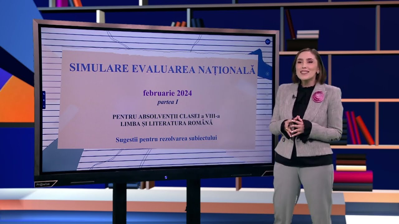 TeleŞcoala: Limba şi literatura română clasa a VIII-a – Simulare Evaluare Naţională 2024 –p1 (@TVR2)