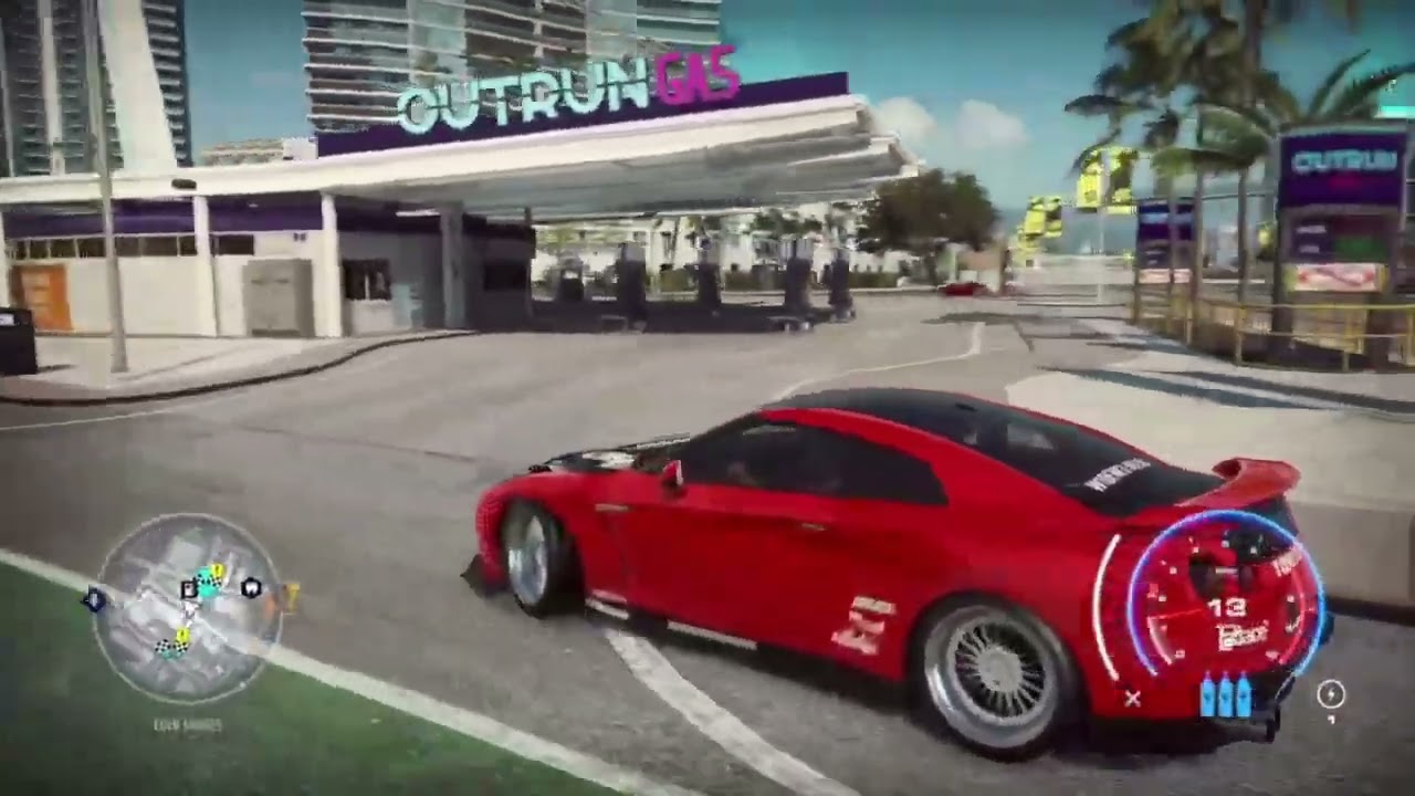 Cruising with my new car.