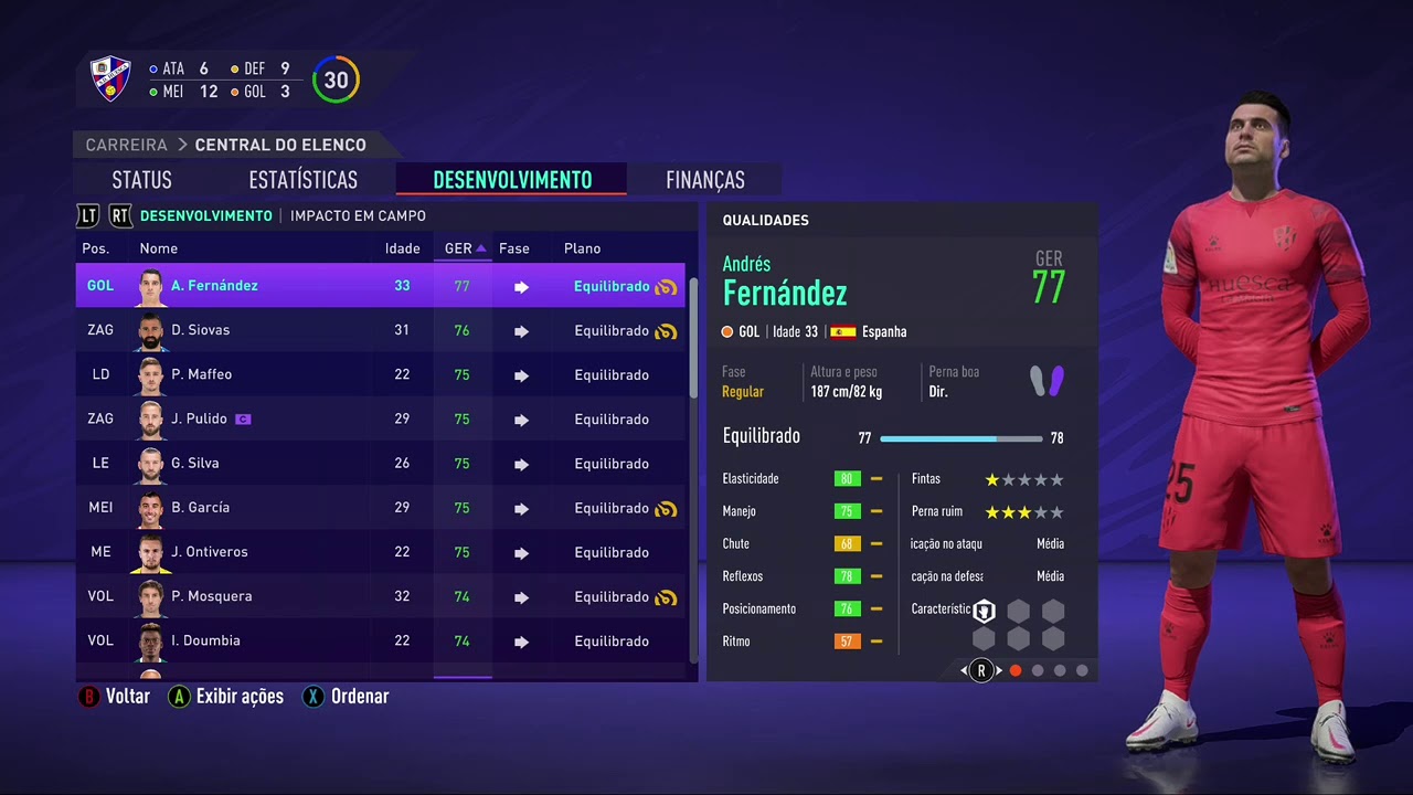 FIFA 21 Huesca Face completa todos jogadores Liga: Espanha