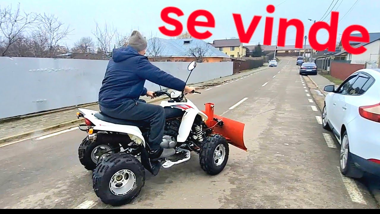 Am Scos Atv-ul cu Lamă să facem probă la Lamă zăpadă 