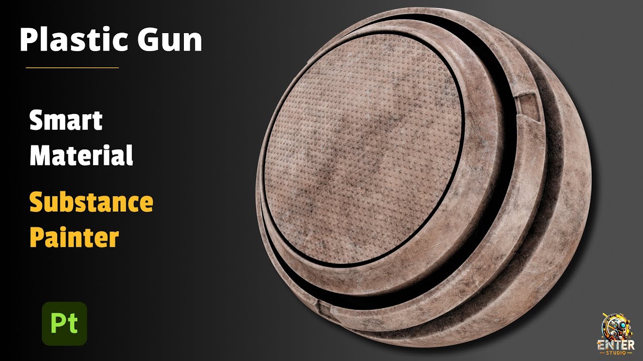 Learn to Create a Plastic Gun Grip Smart Material in Substance Painter | Step-by-Step for Beginners
