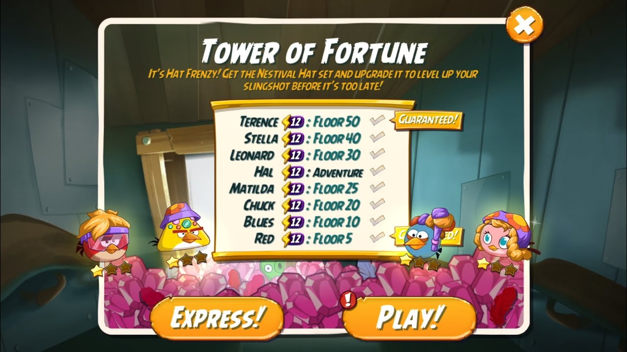 Tower Of Fortune - Day 1 for Nestival Hat Set - Angry Birds 2