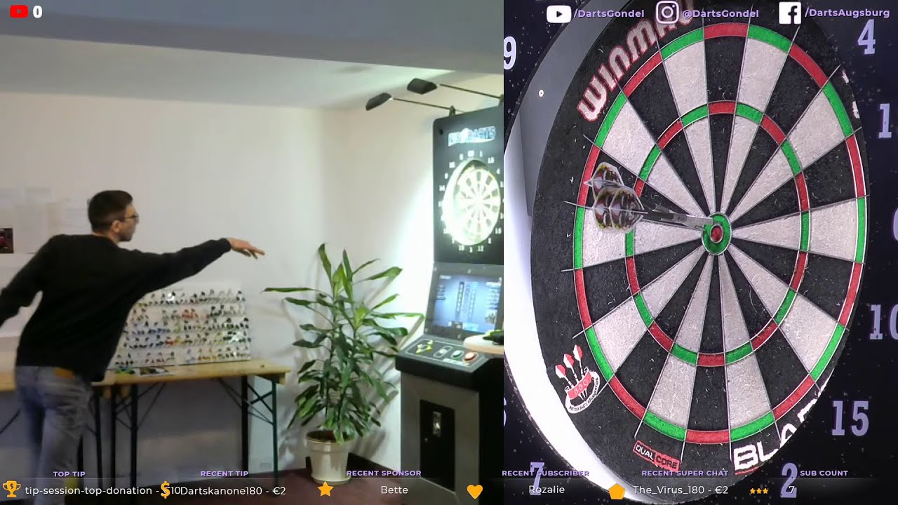 Darts Profi stream - Bundesliga Spieler Training - Robstar180 vs PRO