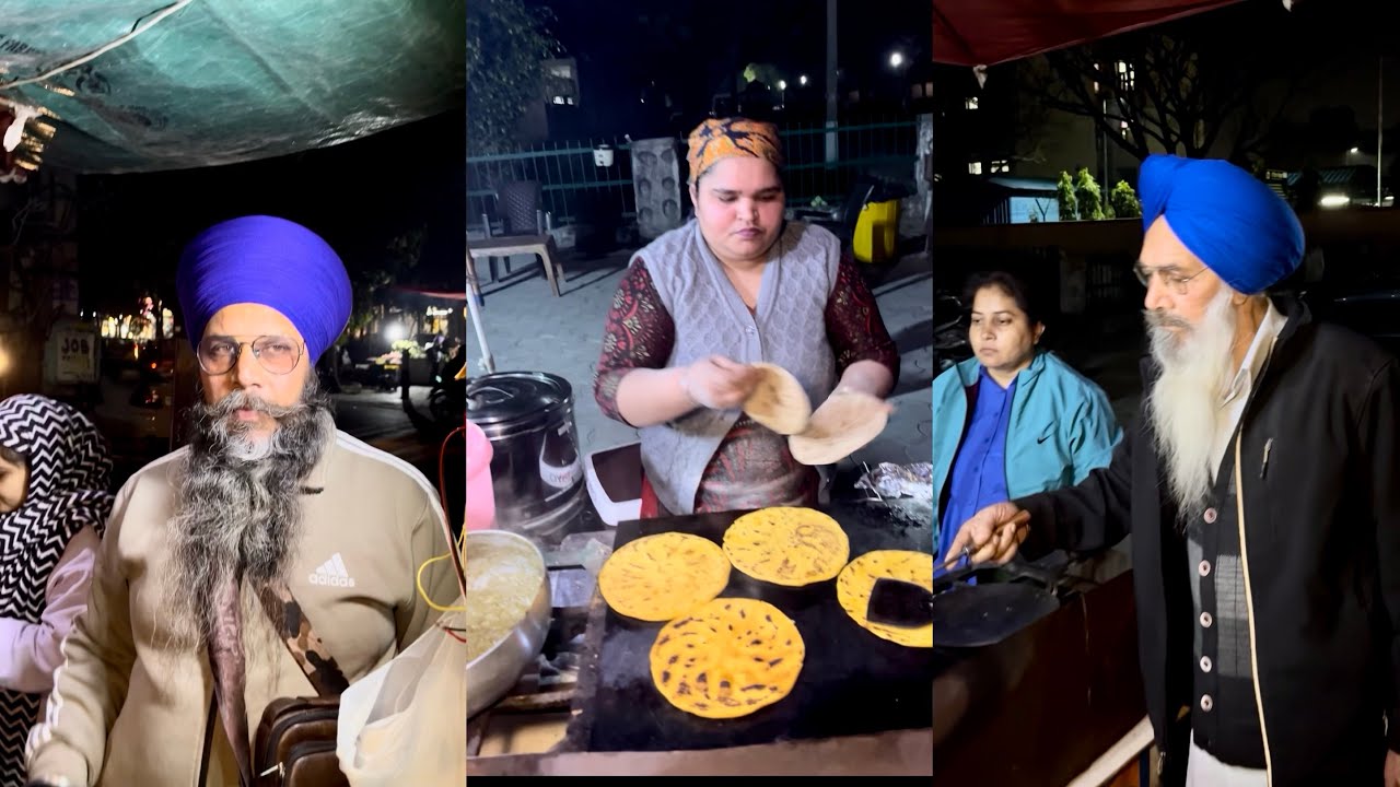 Gursikh Family ka Famous Sarson da Saag & Makki di Roti | Authentic Punjab Street Food 🇮🇳