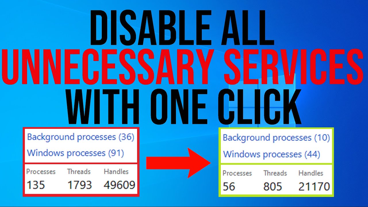 Disable ALL Unnecessary Services WITH ONE CLICK | Increase Performance and Privacy | Working 2025