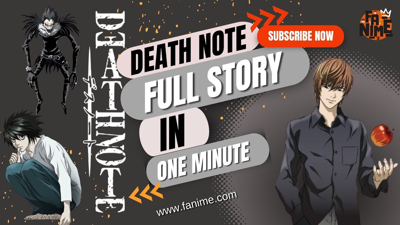 Death Note full story in one minute!!