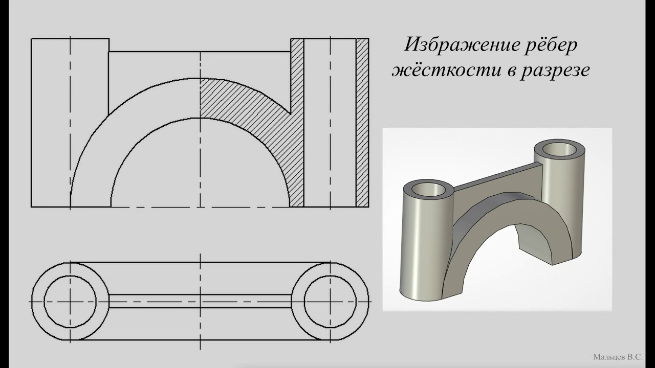 Инженерная графика. Виды разрезы сечения